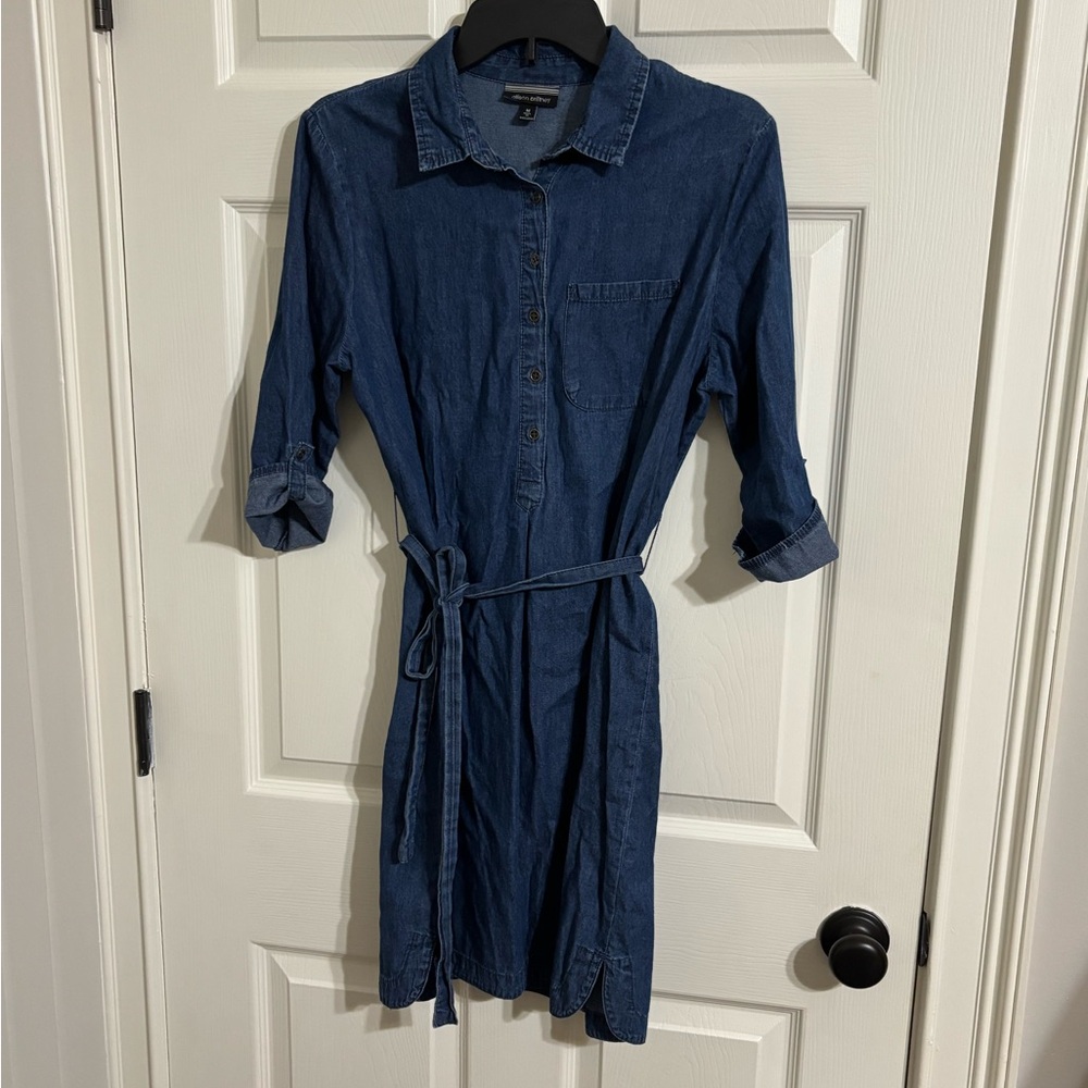 Allison Brittney Denim Blue Long Sleeve Dress